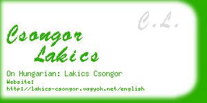 csongor lakics business card